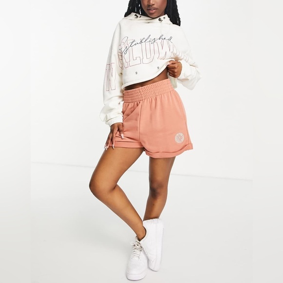 Nike Pants - NIKE RAW HEM HIGH WAISTED CASUAL PEACH TERRA BLUSH COLOR FEMME SHORTS